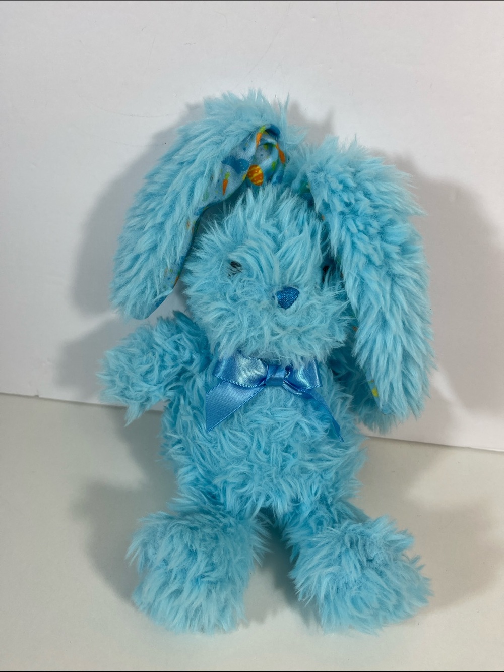 Blue Plush Bunny with Bow